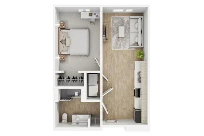 1x1 A A307 floor plan